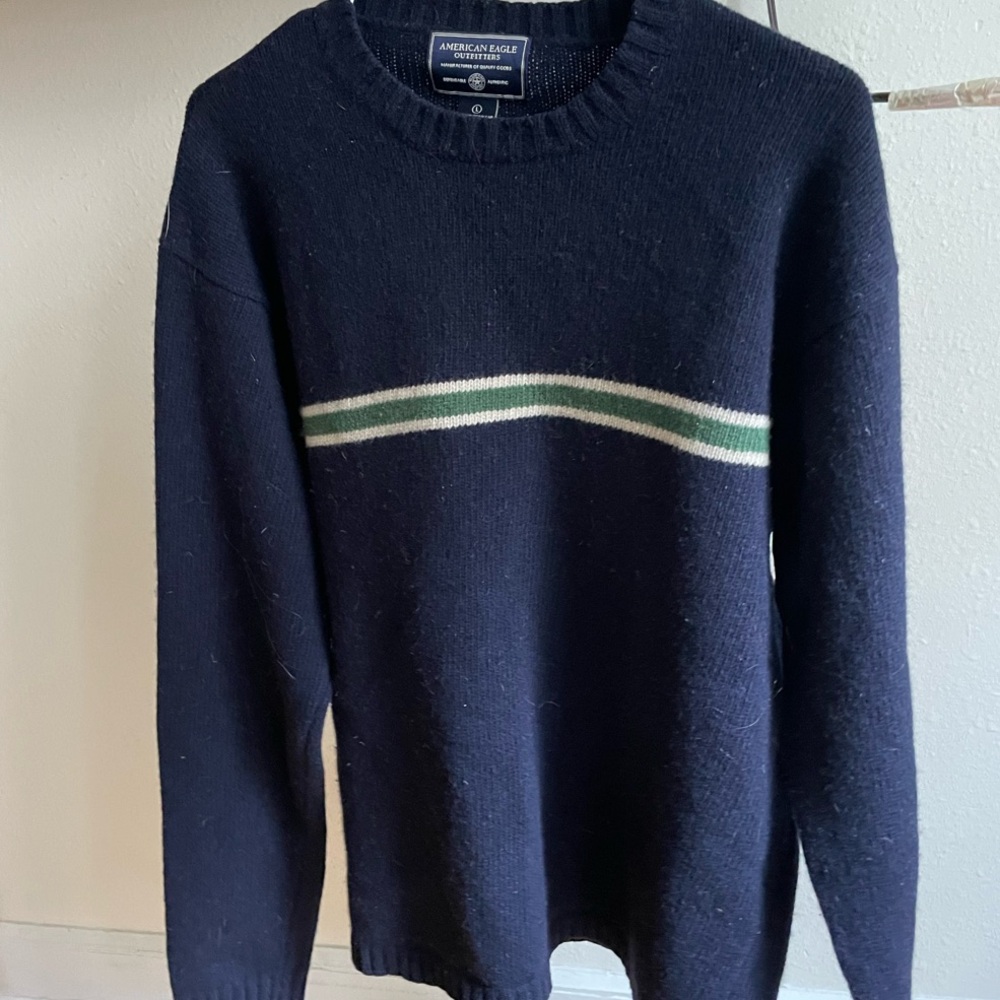 Men's Vintage American Eagle Navy Sweater